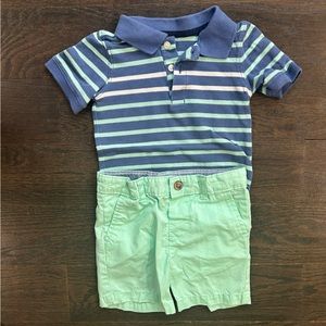 18 month bays carters matching set onesie with shorts